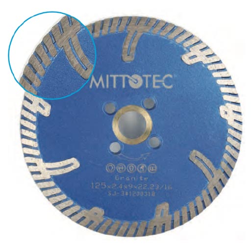 Turbo Diamond Blade with Protective Teeth
